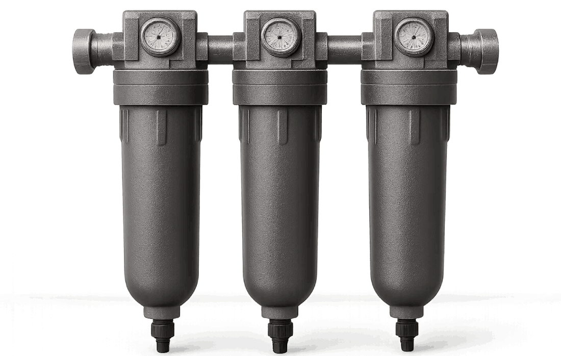 Фильтры AAF — трёхступенчатые блоки очистки сжатого воздуха